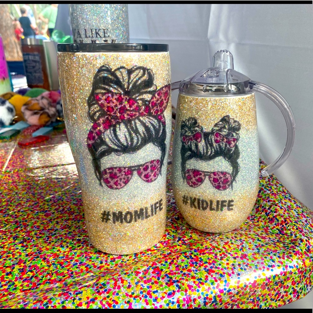 #momlife #kidlife tumblers
